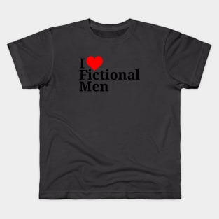 "I heart Fictional Men" Kids T-Shirt